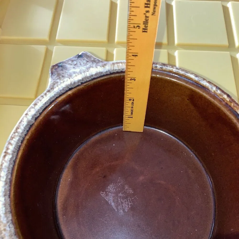 Vintage Mccoy Pottery Brown Drip Glaze Serving Dish Baker Large USA